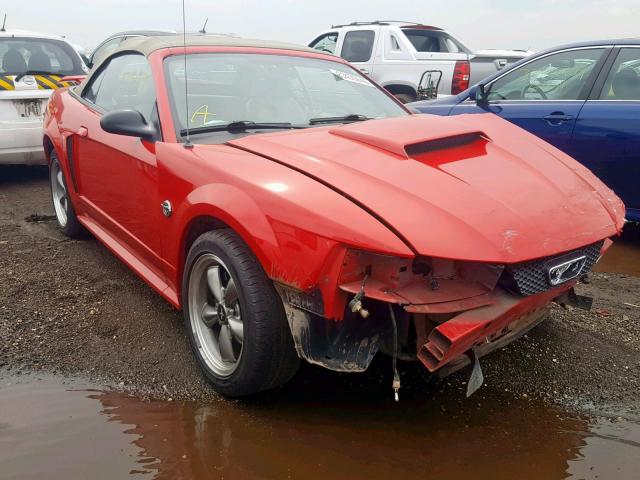 1FAFP45X34F103554 - 2004 FORD MUSTANG GT RED photo 1