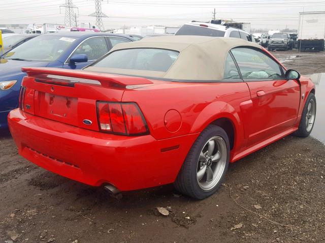 1FAFP45X34F103554 - 2004 FORD MUSTANG GT RED photo 4