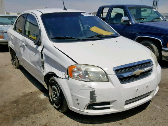 KL1TD56E69B314178 - 2009 CHEVROLET AVEO LS WHITE photo 1