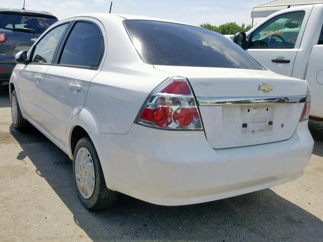 KL1TD56E69B314178 - 2009 CHEVROLET AVEO LS WHITE photo 3