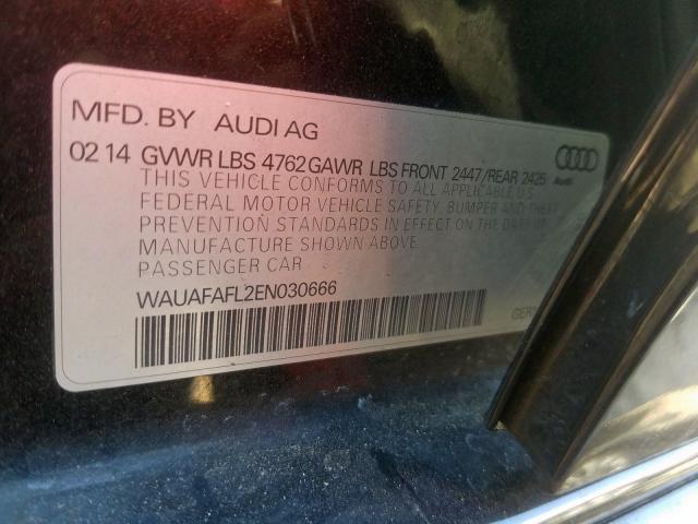 WAUAFAFL2EN030666 - 2014 AUDI A4 PREMIUM  photo 10