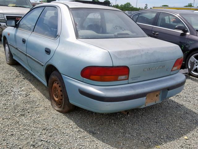 JF1GC2449PG516055 - 1993 SUBARU IMPREZA L BLUE photo 3