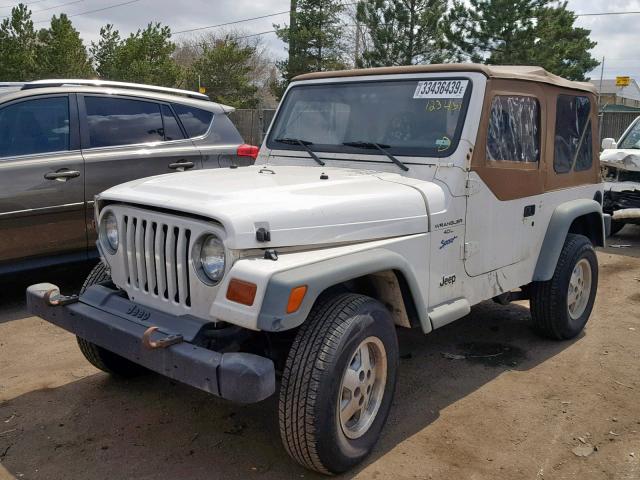 1J4FY19S8VP484733 - 1997 JEEP WRANGLER / WHITE photo 2