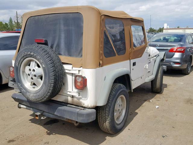 1J4FY19S8VP484733 - 1997 JEEP WRANGLER / WHITE photo 4