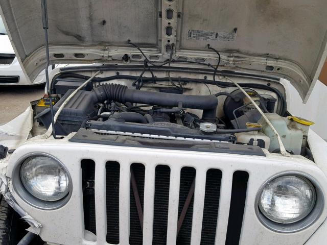 1J4FY19S8VP484733 - 1997 JEEP WRANGLER / WHITE photo 7