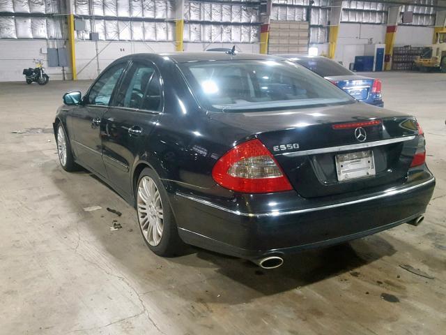 WDBUF72X37B025510 - 2007 MERCEDES-BENZ E 550 BLACK photo 3