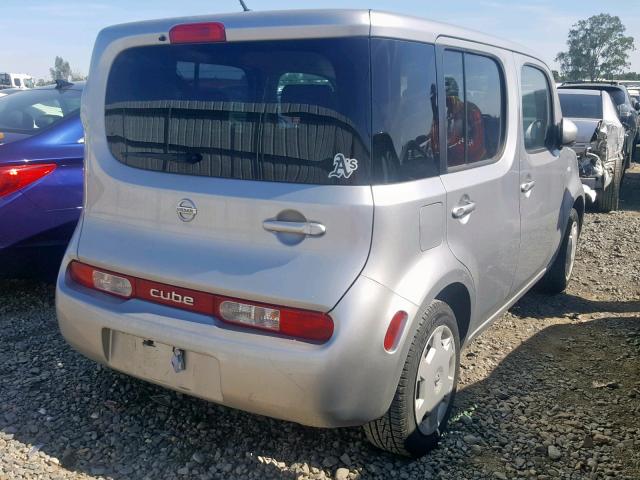 JN8AZ2KR8BT208876 - 2011 NISSAN CUBE BASE SILVER photo 4