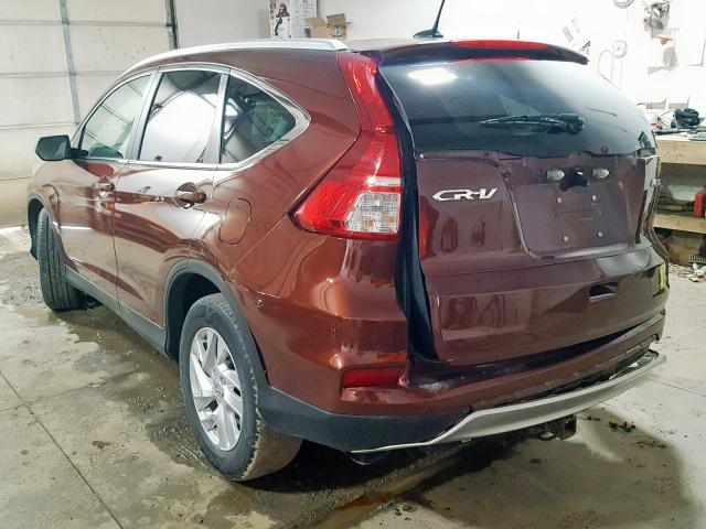 5J6RM4H72FL041851 - 2015 HONDA CR-V EXL BROWN photo 3