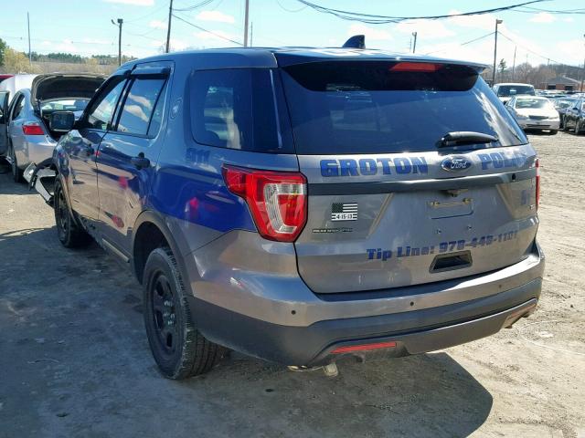 1FM5K8AR0HGA35695 - 2017 FORD EXPLORER P BLUE photo 3