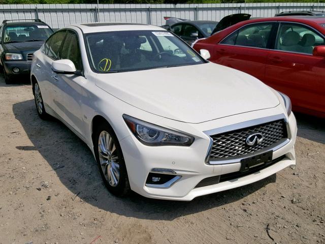 JN1EV7AR6JM431744 - 2018 INFINITI Q50 LUXE WHITE photo 1