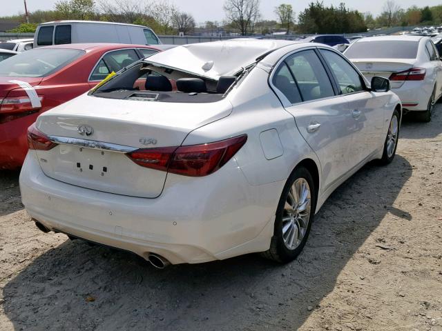 JN1EV7AR6JM431744 - 2018 INFINITI Q50 LUXE WHITE photo 4