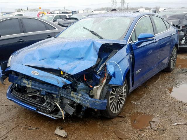 3FA6P0SU7HR151974 - 2017 FORD FUSION TIT BLUE photo 2