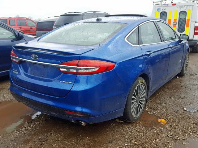 3FA6P0SU7HR151974 - 2017 FORD FUSION TIT BLUE photo 4