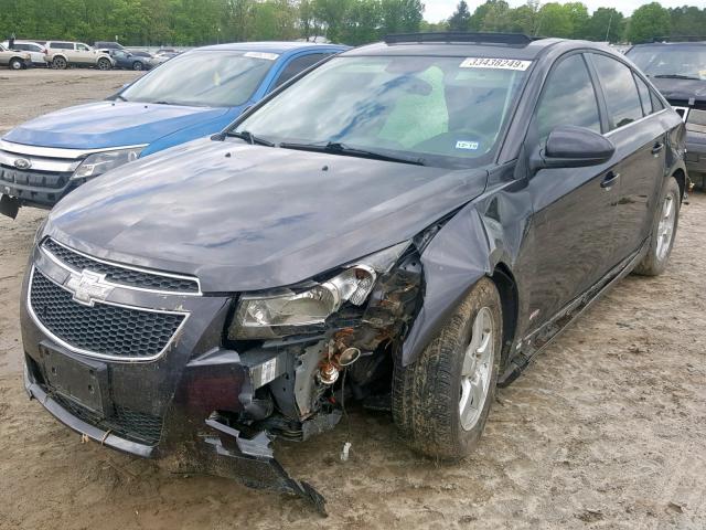 1G1PC5SB8E7366782 - 2014 CHEVROLET CRUZE LT GRAY photo 2