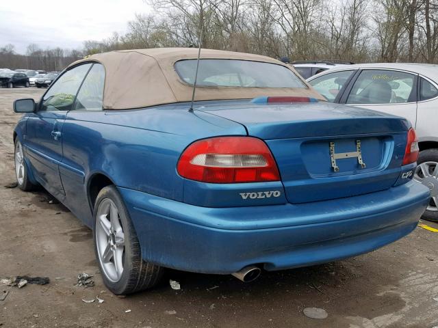 YV1NC56D91J017079 - 2001 VOLVO C70 TURBO TURQUOISE photo 3