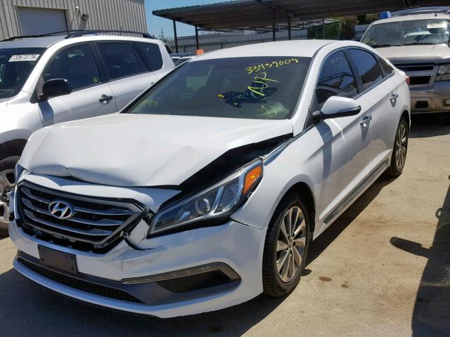 5NPE34AF1GH288387 - 2016 HYUNDAI SONATA SPO WHITE photo 2