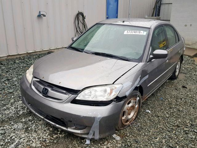 JHMES96614S018256 - 2004 HONDA CIVIC HYBR GRAY photo 2