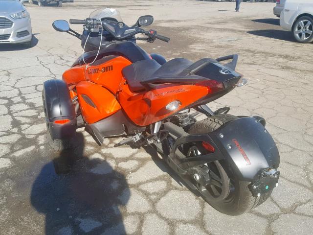 2BXJAHA18CV001017 - 2012 CAN-AM SPYDER ROA ORANGE photo 3