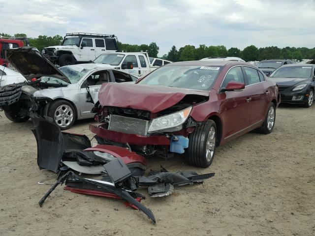 1G4GE5EVXAF216448 - 2010 BUICK LACROSSE C RED photo 2