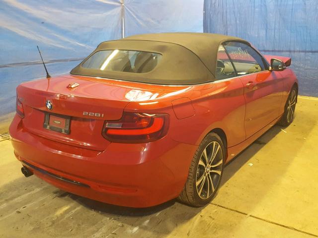 WBA1K7C59FV235195 - 2015 BMW 228 XI RED photo 4