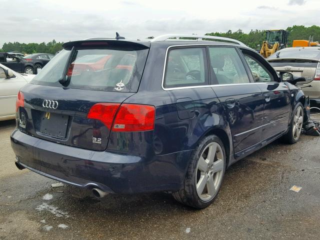 WAUKH78E38A139083 - 2008 AUDI A4 3.2 AVA BLUE photo 4