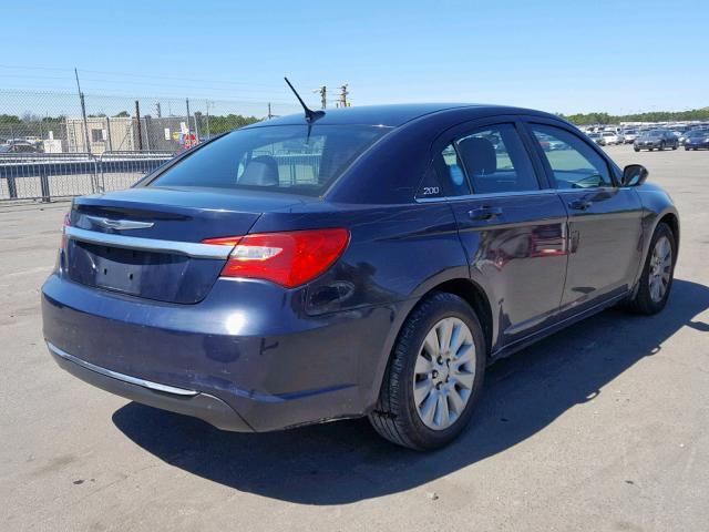 1C3CCBAB1EN208404 - 2014 CHRYSLER 200 LX BLUE photo 4