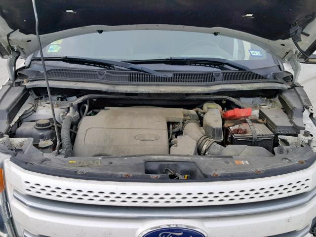 1FMHK7F85BGA94837 - 2011 FORD EXPLORER L WHITE photo 7