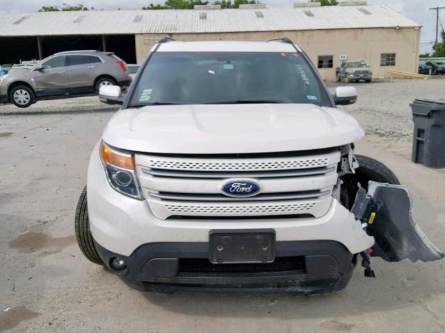 1FMHK7F85BGA94837 - 2011 FORD EXPLORER L WHITE photo 9