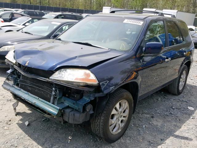 2HNYD18613H552140 - 2003 ACURA MDX TOURIN BLUE photo 2