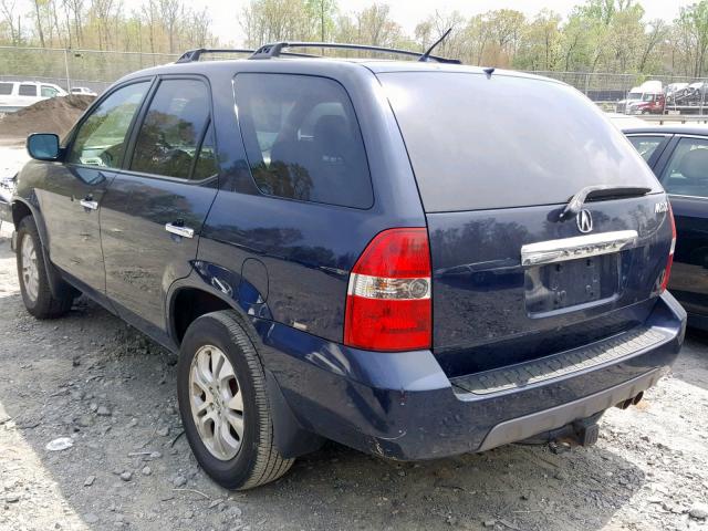 2HNYD18613H552140 - 2003 ACURA MDX TOURIN BLUE photo 3