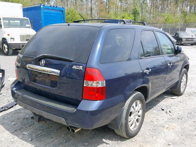 2HNYD18613H552140 - 2003 ACURA MDX TOURIN BLUE photo 4