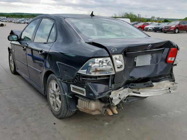 YS3FD49Y571110473 - 2007 SAAB 9-3 2.0T BLACK photo 3