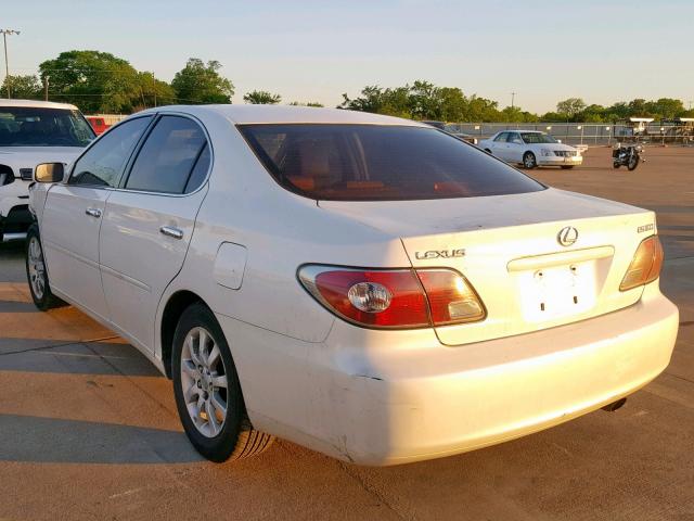 JTHBF30GX30119800 - 2003 LEXUS ES 300 WHITE photo 3