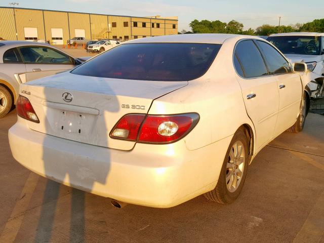 JTHBF30GX30119800 - 2003 LEXUS ES 300 WHITE photo 4