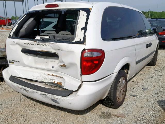 1D8GP24E47B250725 - 2007 DODGE GRAND CARA WHITE photo 4