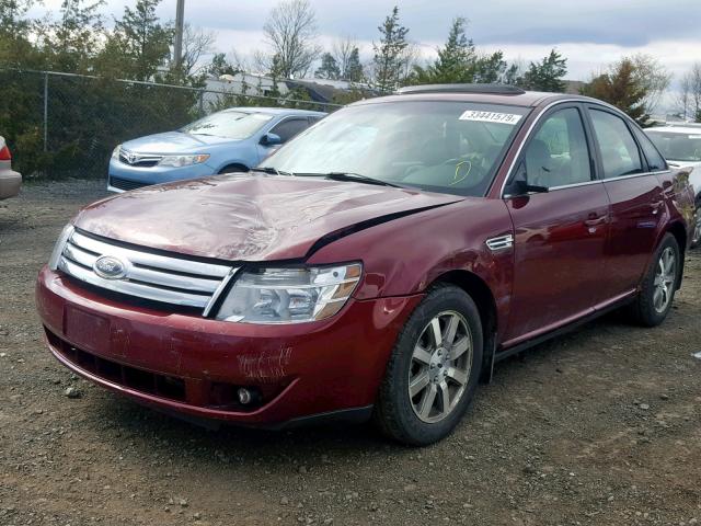 1FAHP24W38G168684 - 2008 FORD TAURUS SEL RED photo 2