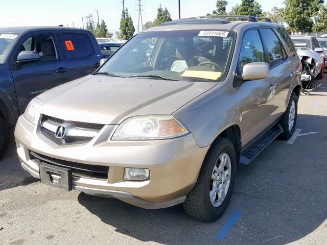 2HNYD18965H526744 - 2005 ACURA MDX TOURIN GOLD photo 2