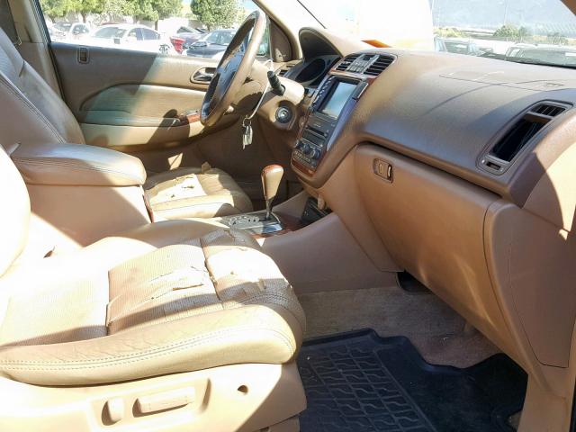 2HNYD18965H526744 - 2005 ACURA MDX TOURIN GOLD photo 5