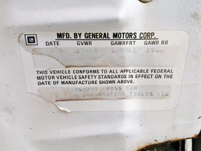 2J57P7A240797 - 1977 PONTIAC GRAND PRIX 白色 照片 10