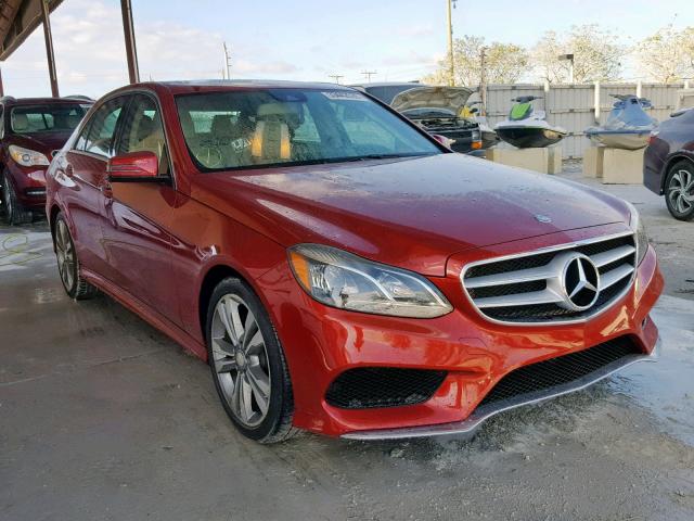 WDDHF5KB2EA999774 - 2014 MERCEDES-BENZ E 350 RED photo 1