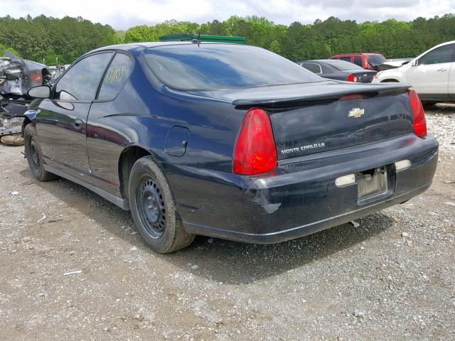 2G1WJ15K469320095 - 2006 CHEVROLET MONTE CARL შავი ფოტო 3