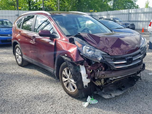 5J6RM3H71CL011827 - 2012 HONDA CR-V EXL BURGUNDY photo 1