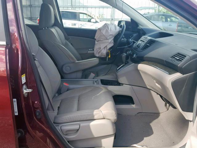 5J6RM3H71CL011827 - 2012 HONDA CR-V EXL BURGUNDY photo 5