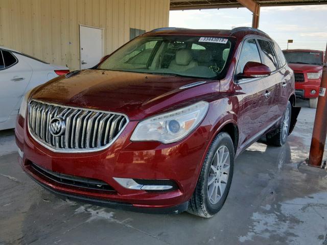 5GAKRBKD0GJ163618 - 2016 BUICK ENCLAVE BURGUNDY photo 2