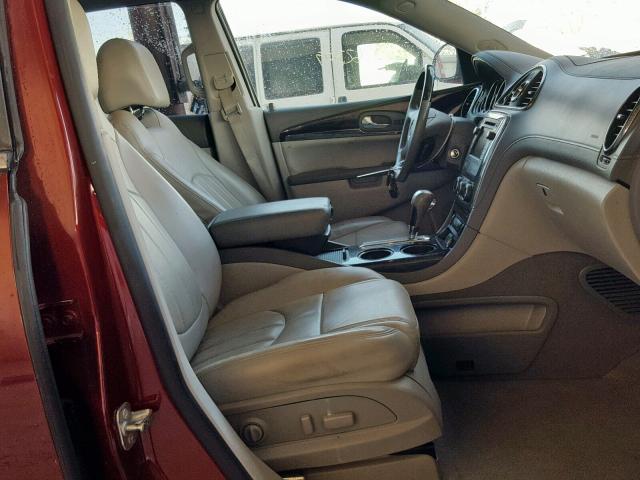 5GAKRBKD0GJ163618 - 2016 BUICK ENCLAVE BURGUNDY photo 5