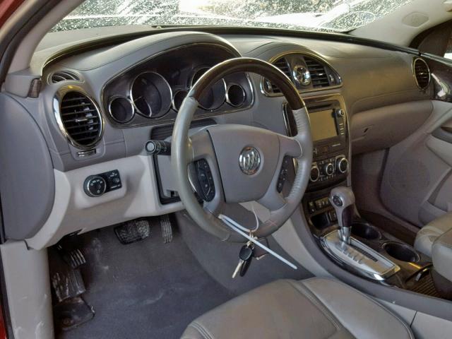 5GAKRBKD0GJ163618 - 2016 BUICK ENCLAVE BURGUNDY photo 9