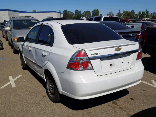 KL1TG5DE0BB246024 - 2011 CHEVROLET AVEO LT WHITE photo 3