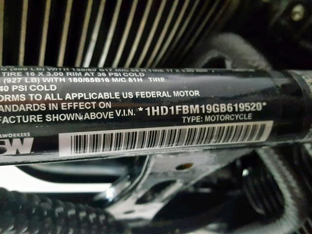 1HD1FBM19GB619520 - 2016 HARLEY-DAVIDSON FLHR ROAD RED photo 10