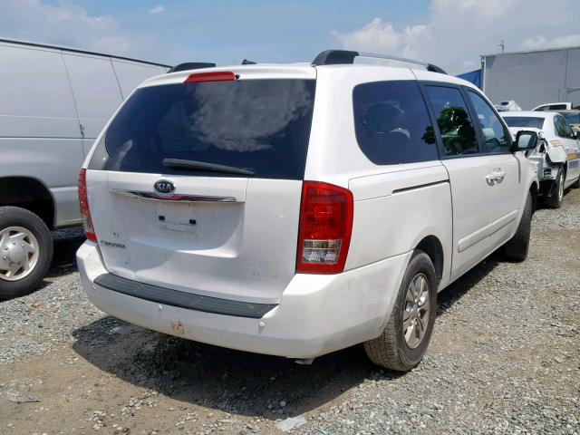 KNDMG4C7XC6454058 - 2012 KIA SEDONA LX WHITE photo 4