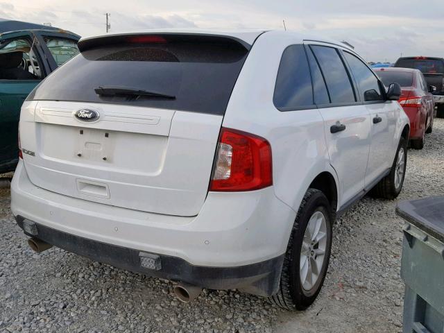 2FMDK3GC6EBB63539 - 2014 FORD EDGE SE WHITE photo 4